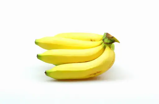 Bunch of bananas on a plain white background.